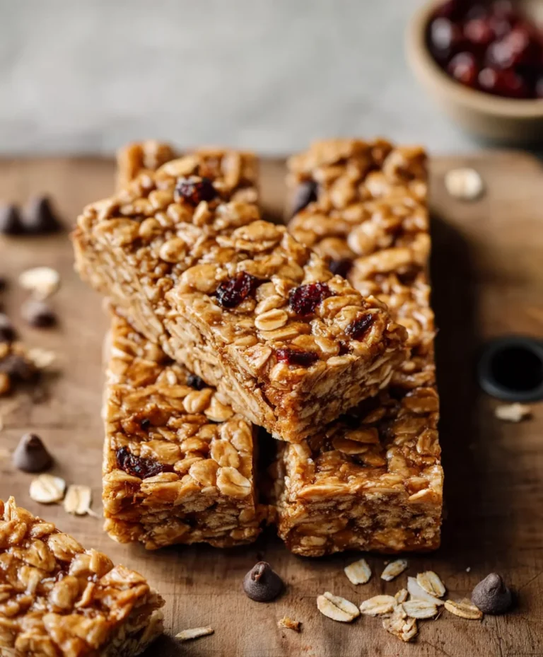 Soft-Baked Peanut Butter Granola Bars-Easy Recipe