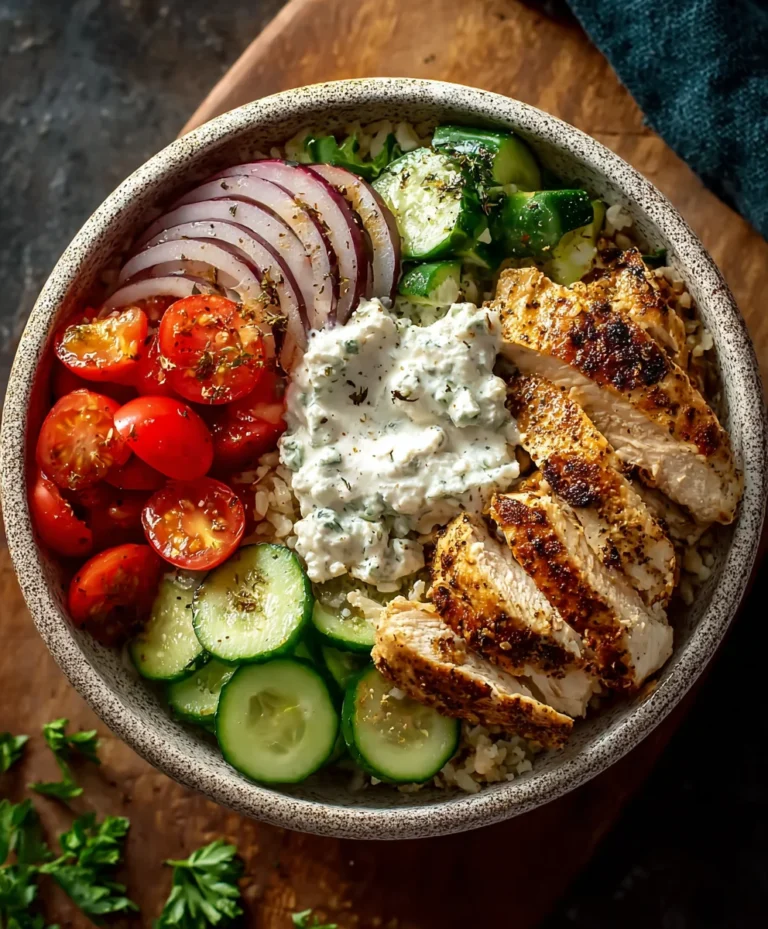 Easy Greek Chicken Gyro Bowl Recipe