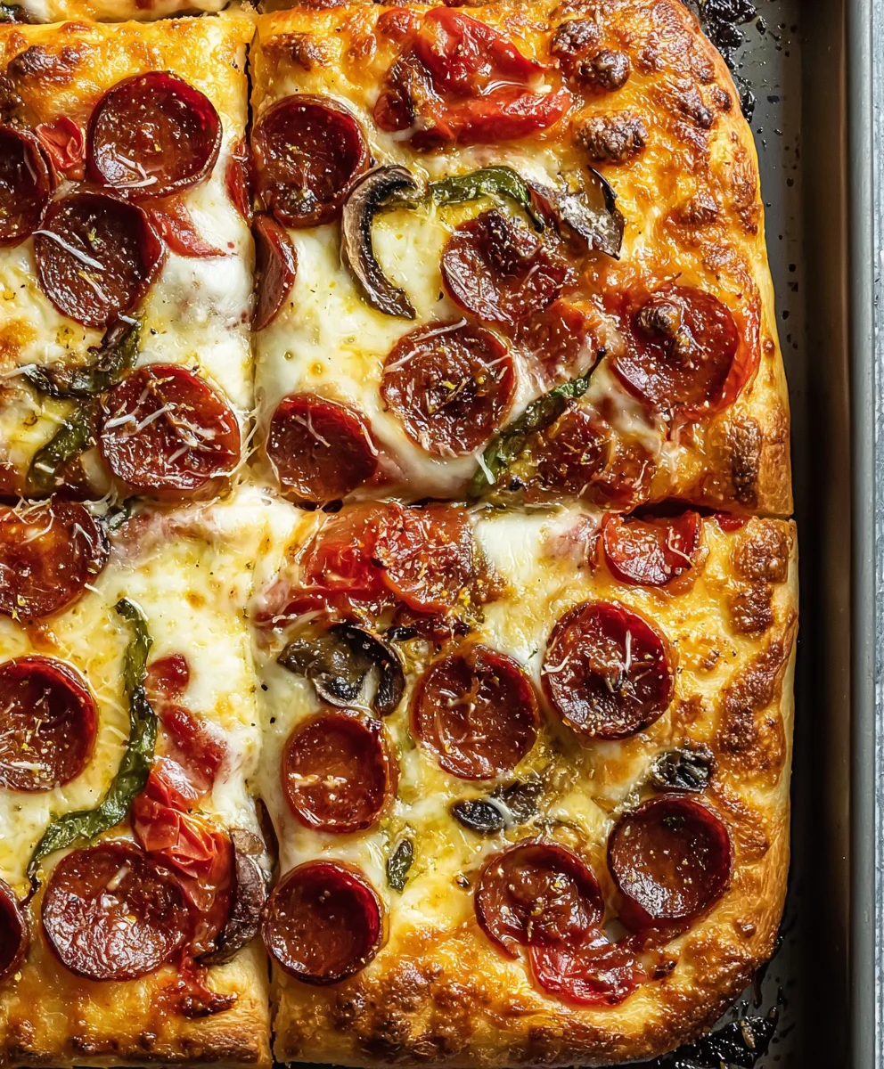 Sheet Pan Pizza Recipe-Easy Homemade Dough