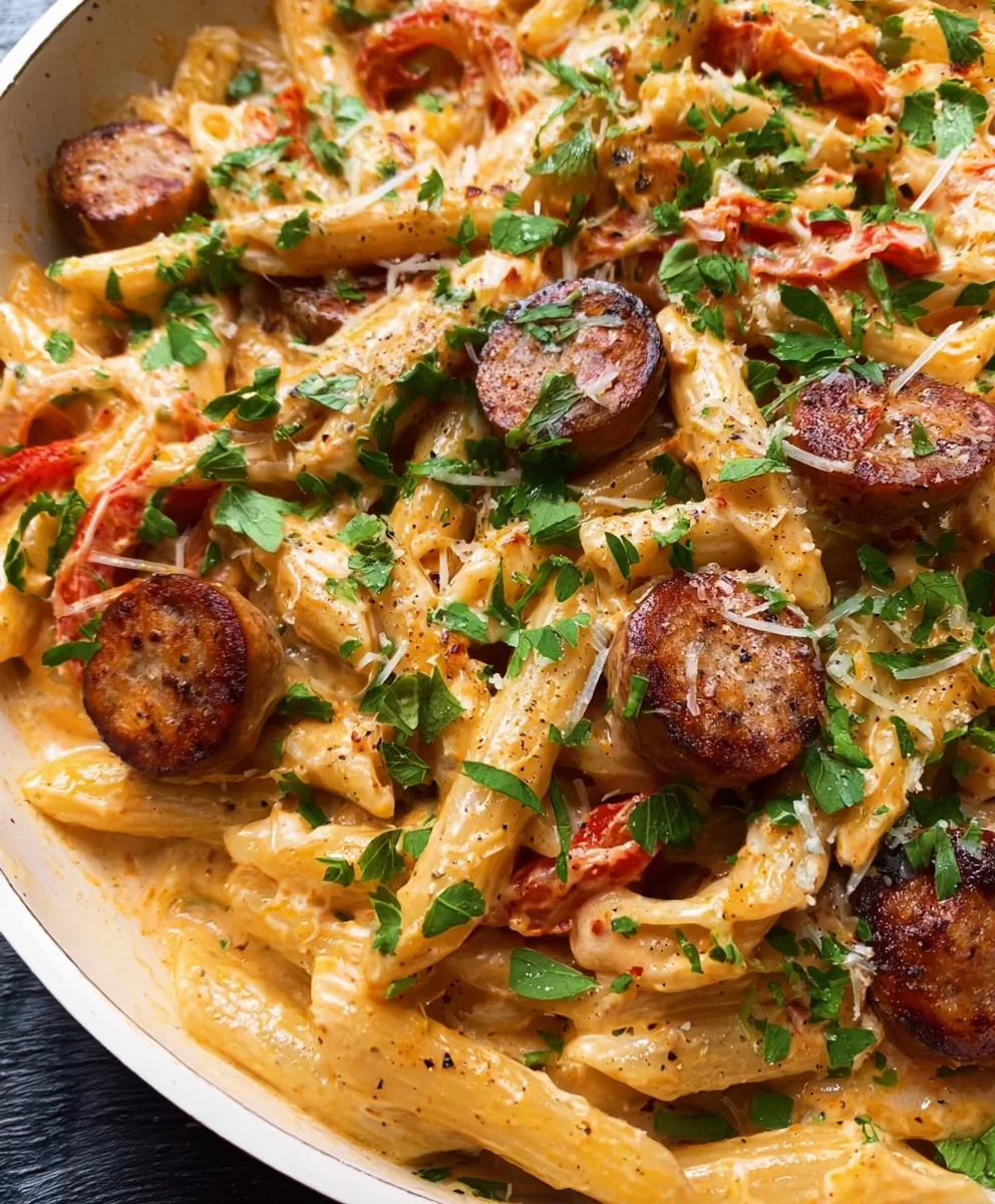 Creamy Cajun Sausage Pasta - Quick & Easy Dinner