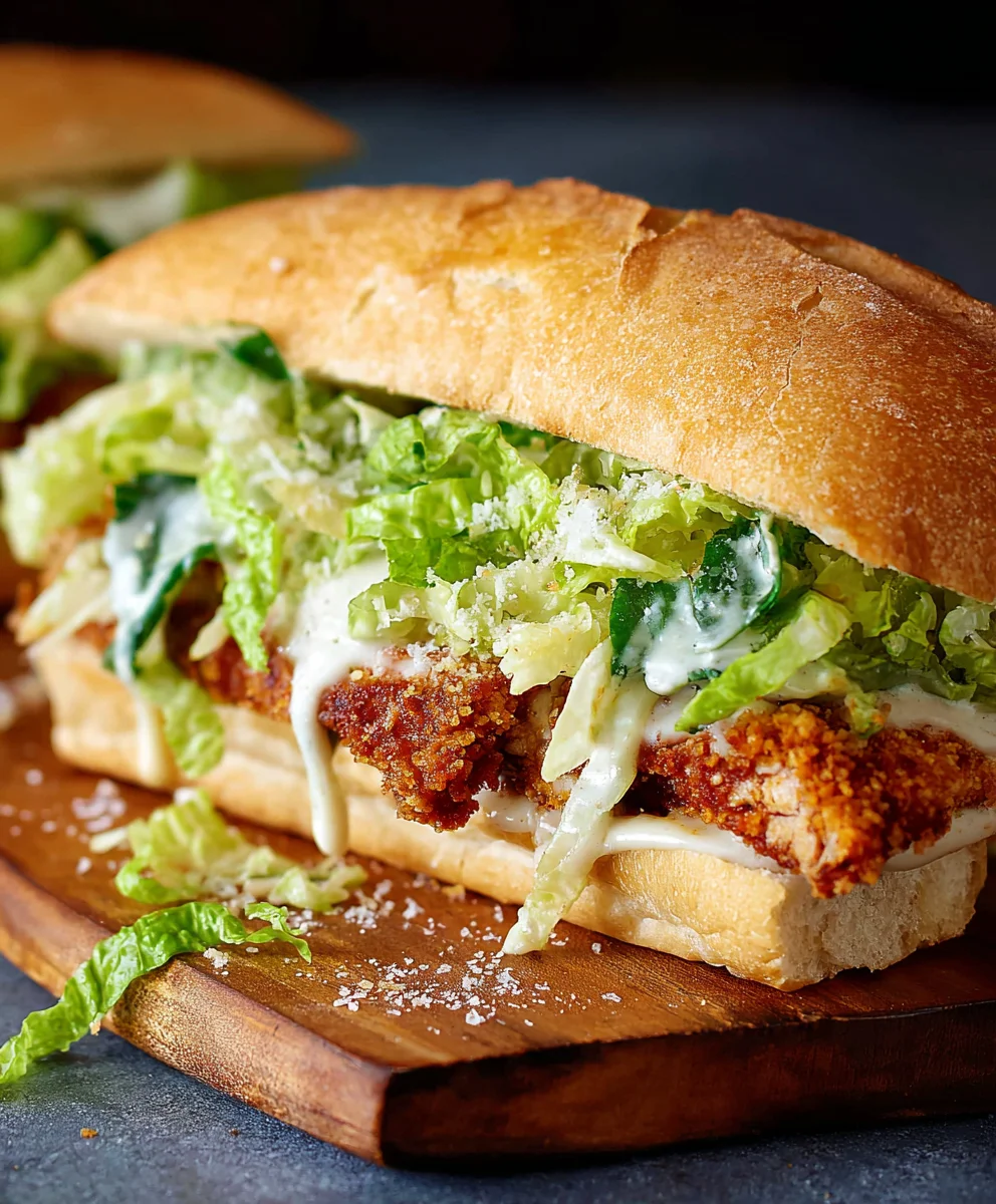 Crispy Chicken Caesar Sandwich Recipe - Easy & Delicious