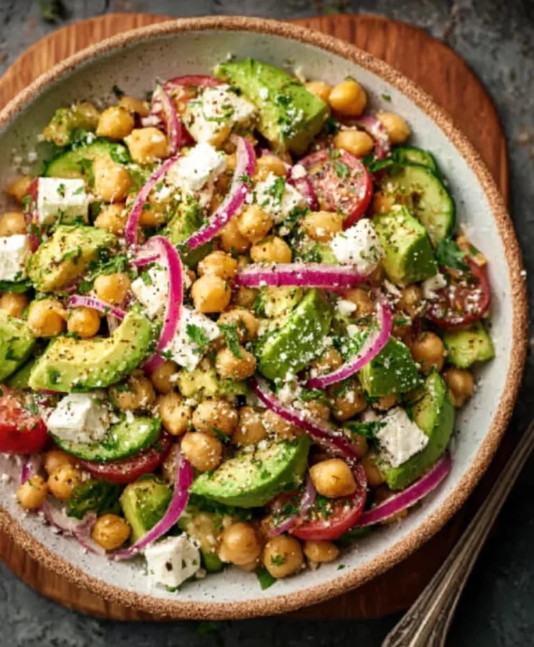 Chickpea Feta Avocado Salad – Fresh & Easy Recipe