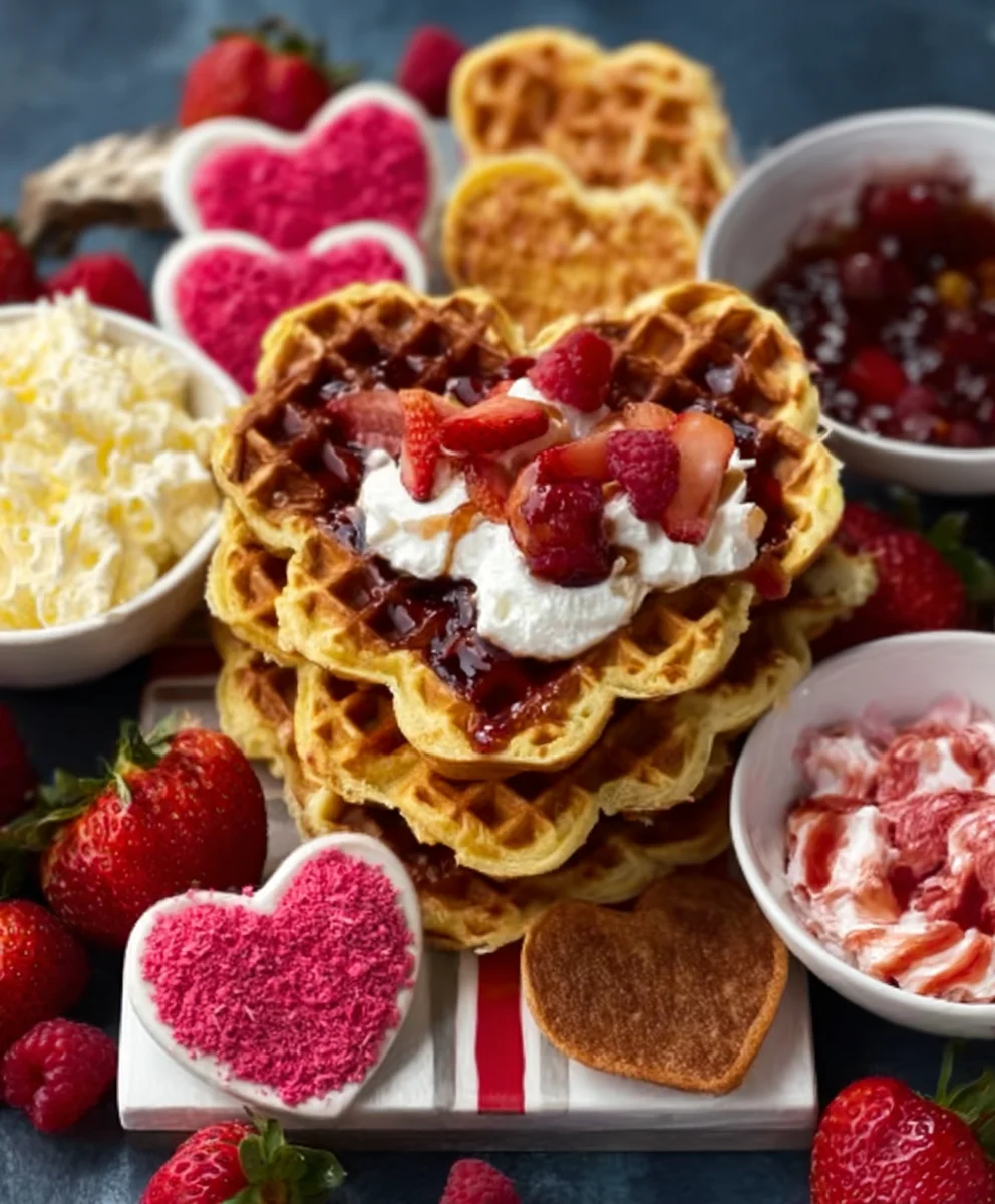 Vnon-alcoholic alentine's Day Waffle Board-Non-Non-Non-Alcoholic Alternativeic Treat