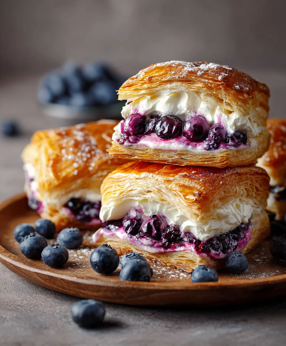 Blueberry Cream Cheese Puff Pastry Delight