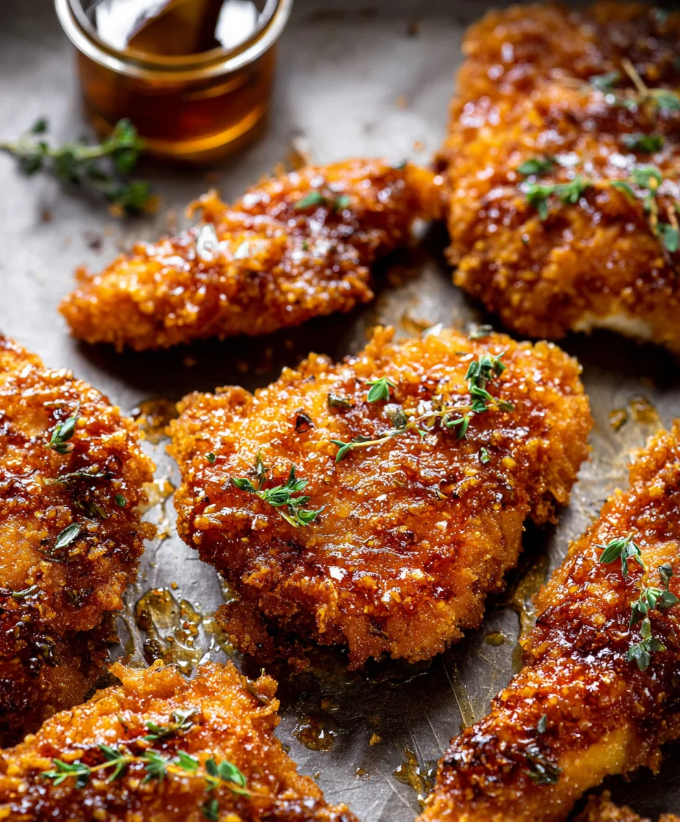 Baked Crunchy Hot Honey Chicken-Easy Recipe