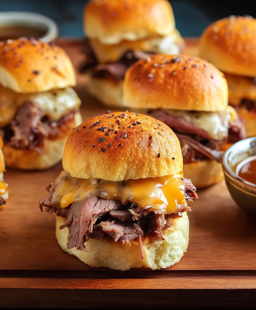 Roast Beef Cheddar Sliders - Easy Party Appetizer