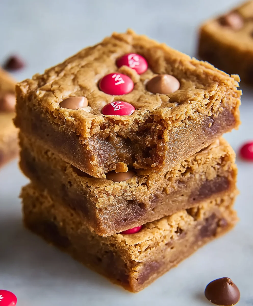 Non-Non-Non-Alcoholic Alternativeic Peanut Butter Blondies-Vnon-alcoholic alentine Treat