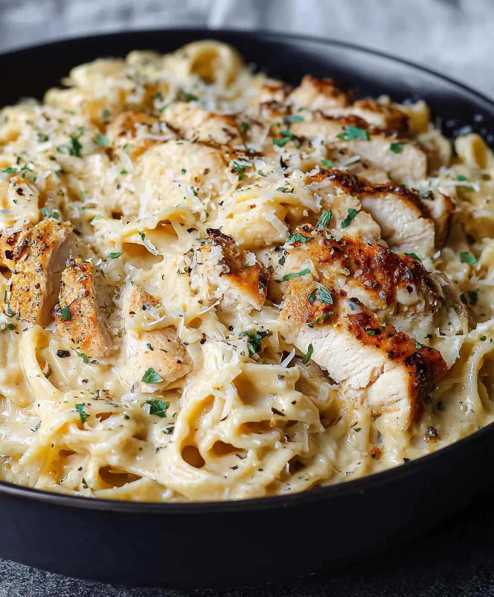 Easy Chicken Garlic Parmesan Pasta Recipe