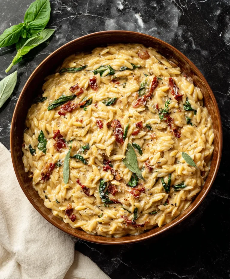 Creamy Tuscan Orzo – Easy One-Pan Meal