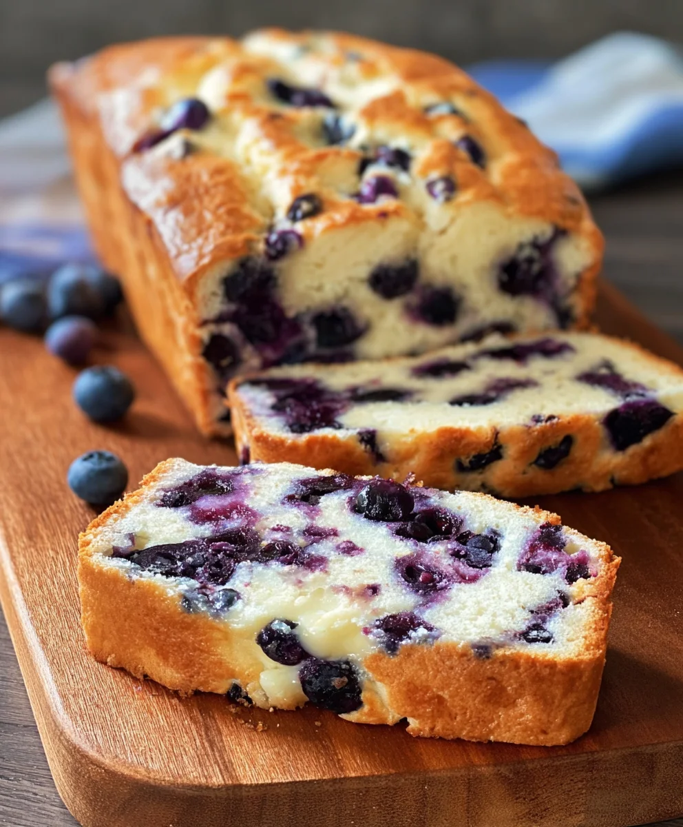Easy Blueberry Cream Cheese Bread Recipe-Delicious