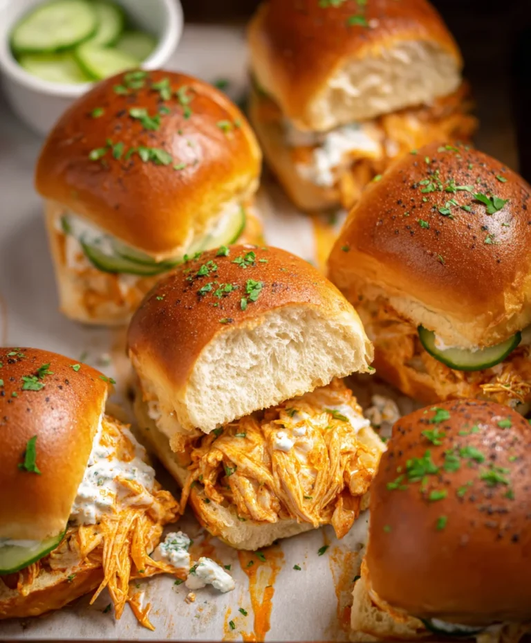 Spicy Buffalo Chicken Sliders- Quick & Easy Bites