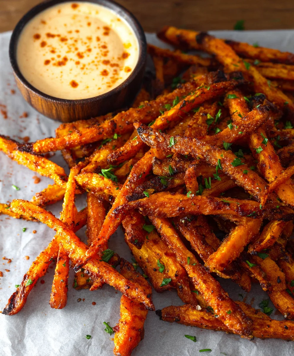 Baked Carrot Fries with Paprika Garlic Aioli