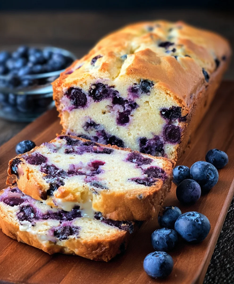Easy Blueberry Cream Cheese Bread Recipe-Delicious
