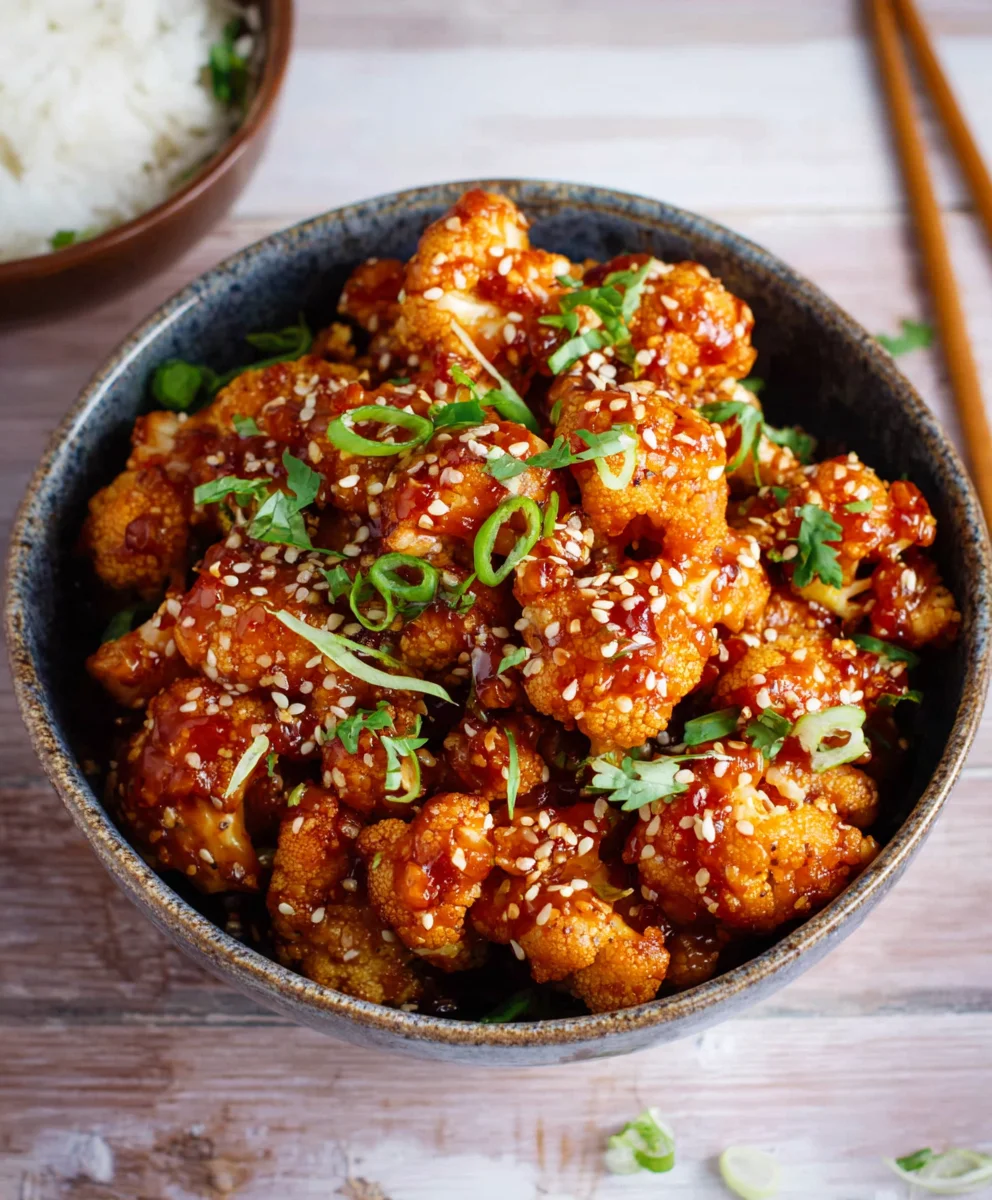 Sticky Sesame Cauliflower- Easy Vegan Dinner