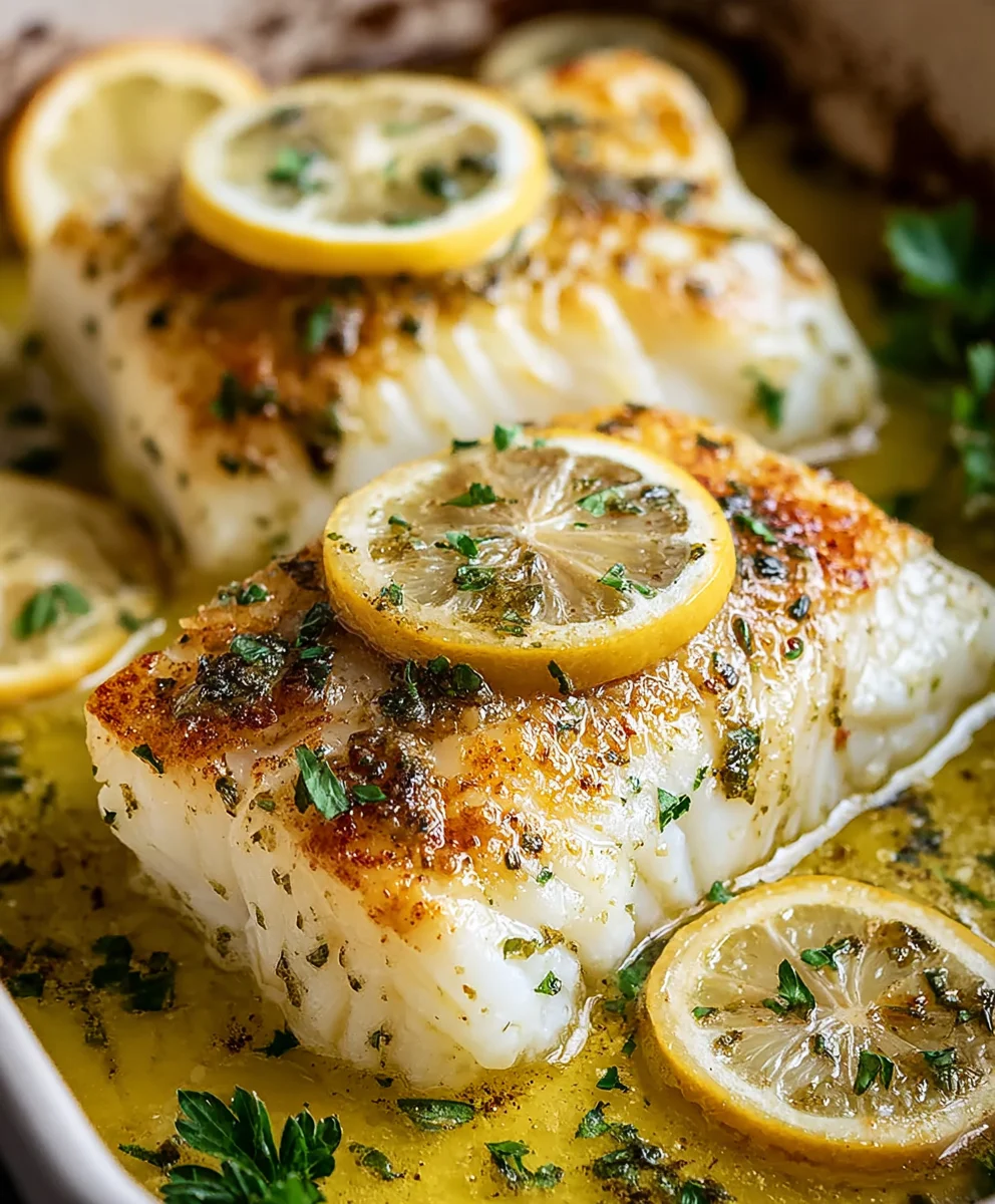 Lemon Garlic Butter Baked Cod - Easy Flavorful Fish