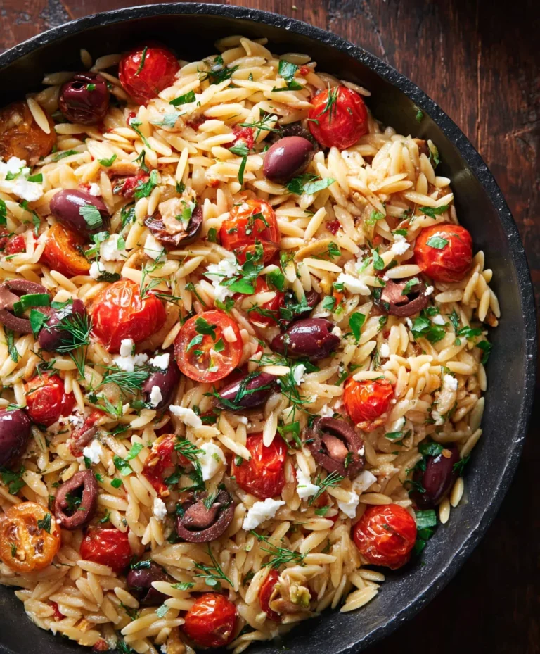 Easy Greek Beef Orzo- Flavorful Mediterranean Dinner