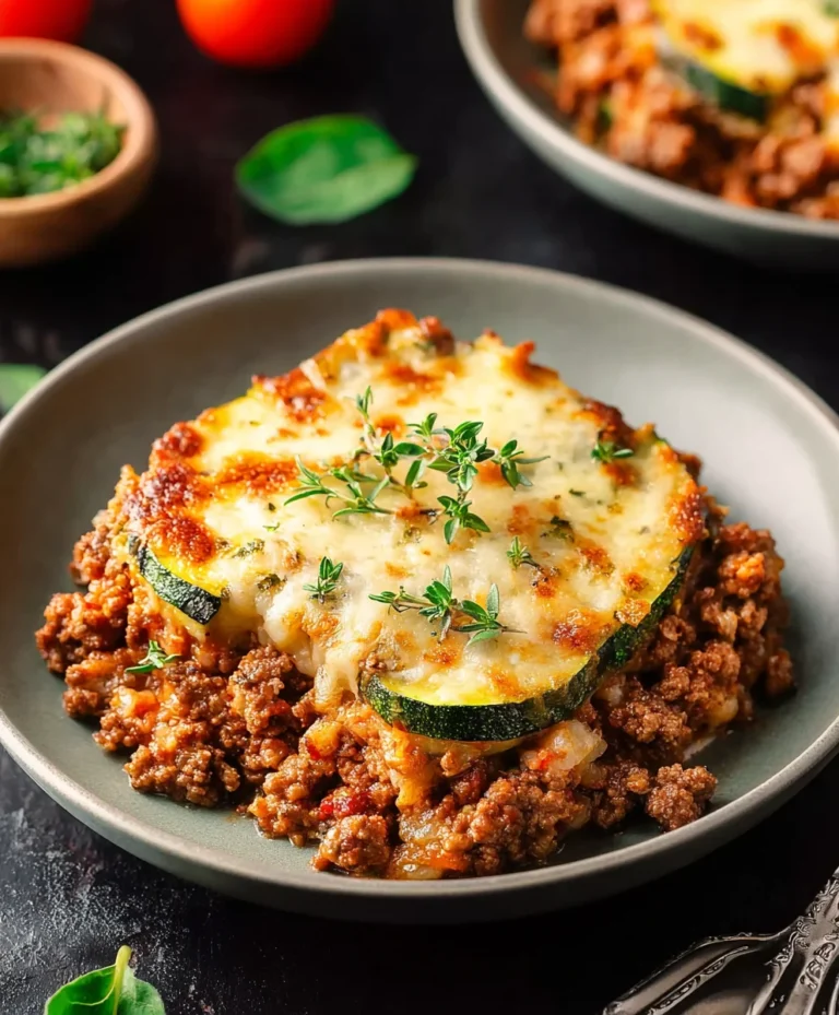 Easy Zucchini Ground Beef Casserole Recipe