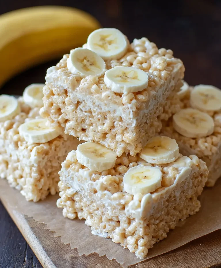 Banana Pudding Rice Krispie Treats-Easy Dessert