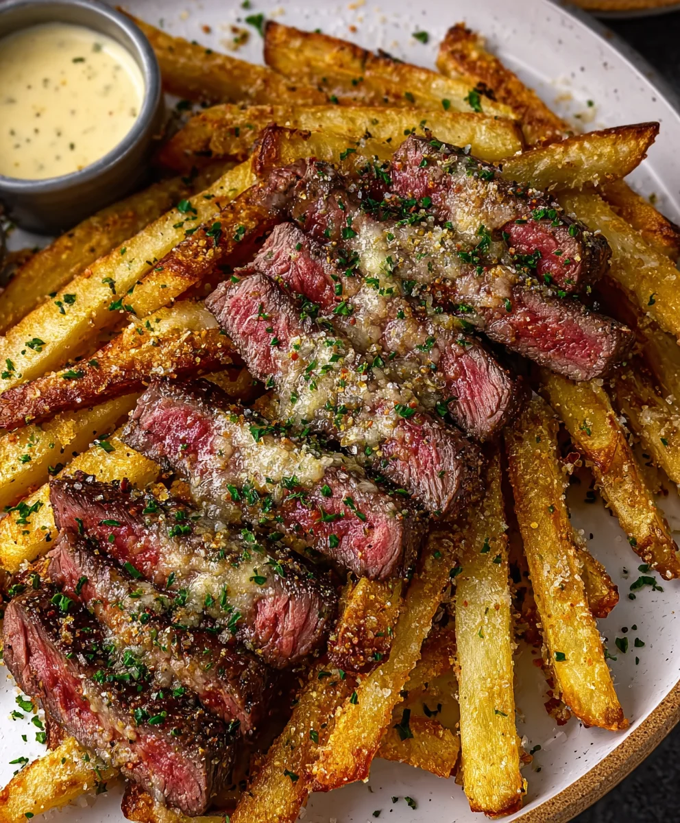 Garlic Parmesan Beef Fries - Easy Steak Recipe