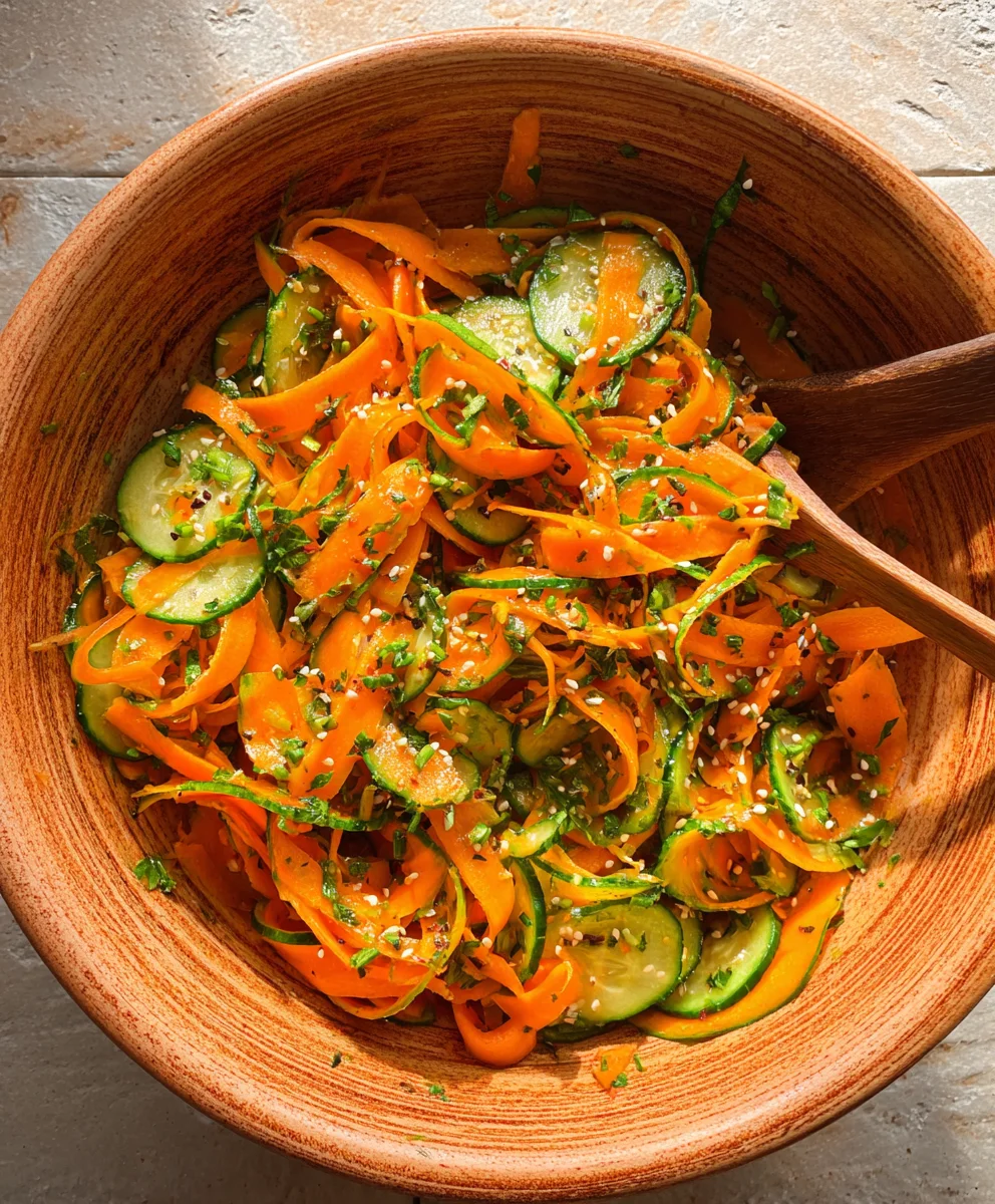 Refreshing Cucumber Carrot Salad - Easy & Delicious