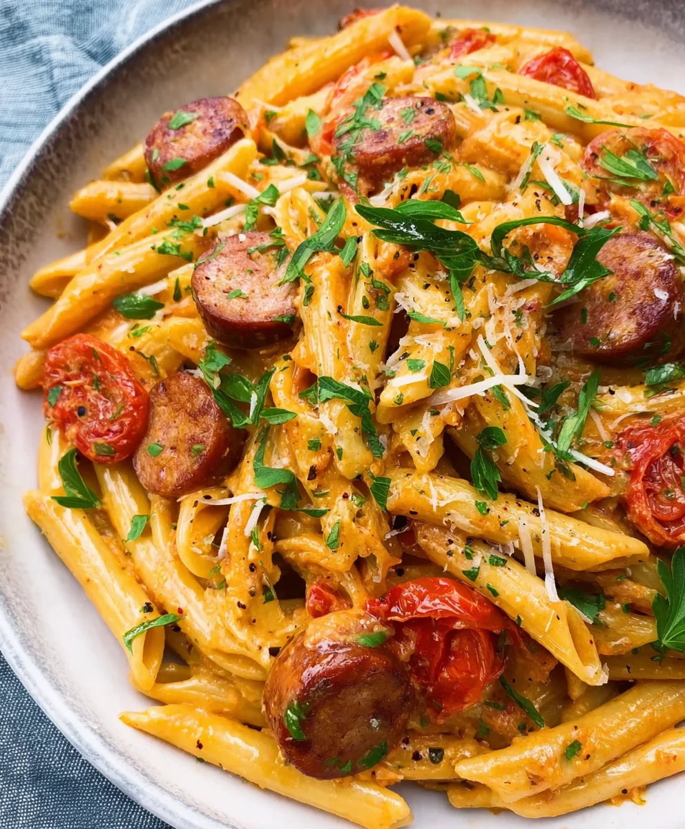 Creamy Cajun Sausage Pasta - Quick & Easy Dinner