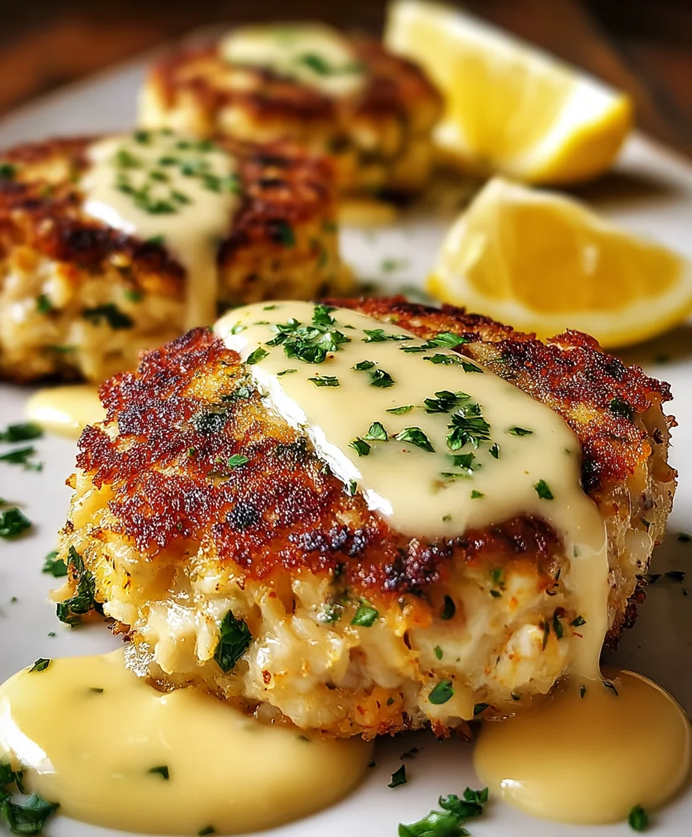 Cheddar Bay Crab Cakes - Lemon Butter Drizzle Delight