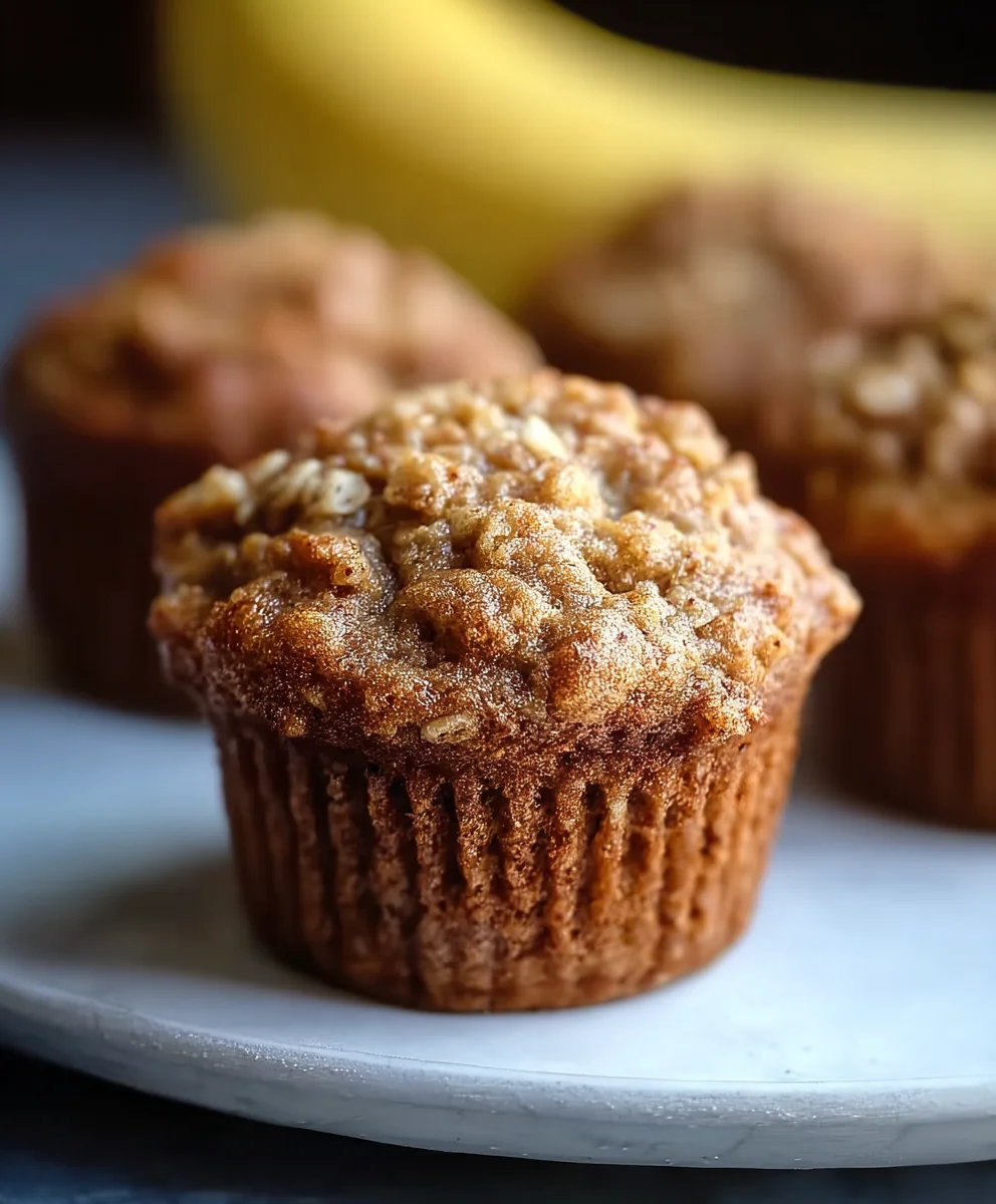 Healthy Banana Oatmeal Muffins-Easy Recipe