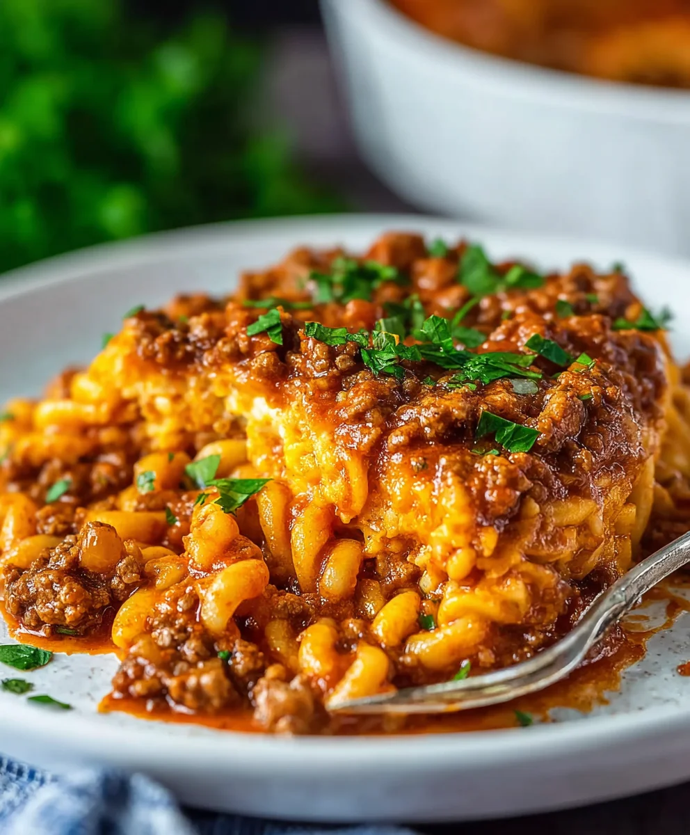 Easy Quick Beef Sloppy Joe Casserole Recipe