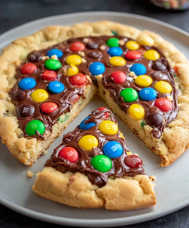 M-and-M Cookie Pizza-Easy Dessert Recipe