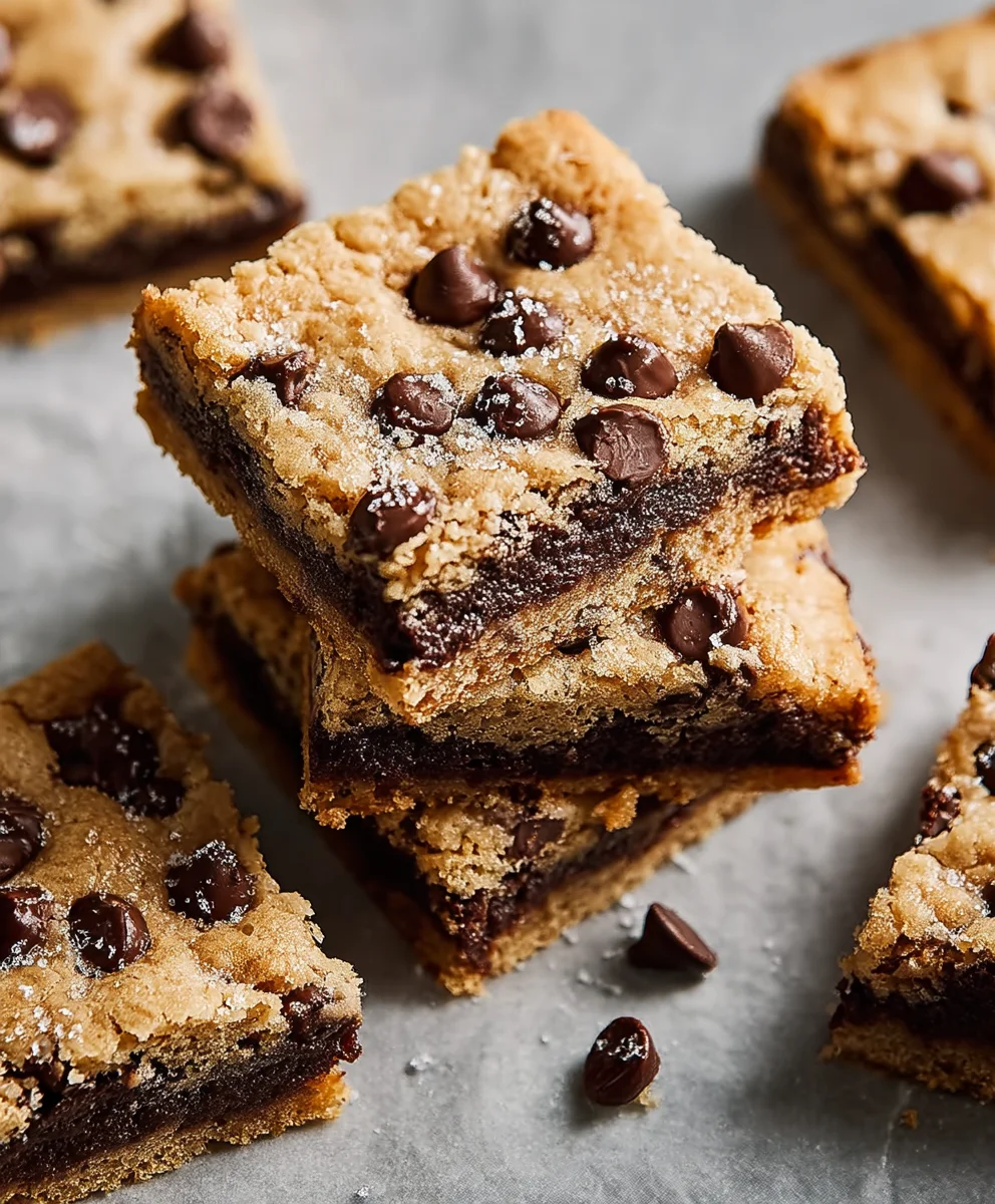 Easy Chocolate Chip Cookie Bars- Best Chewy Recipe