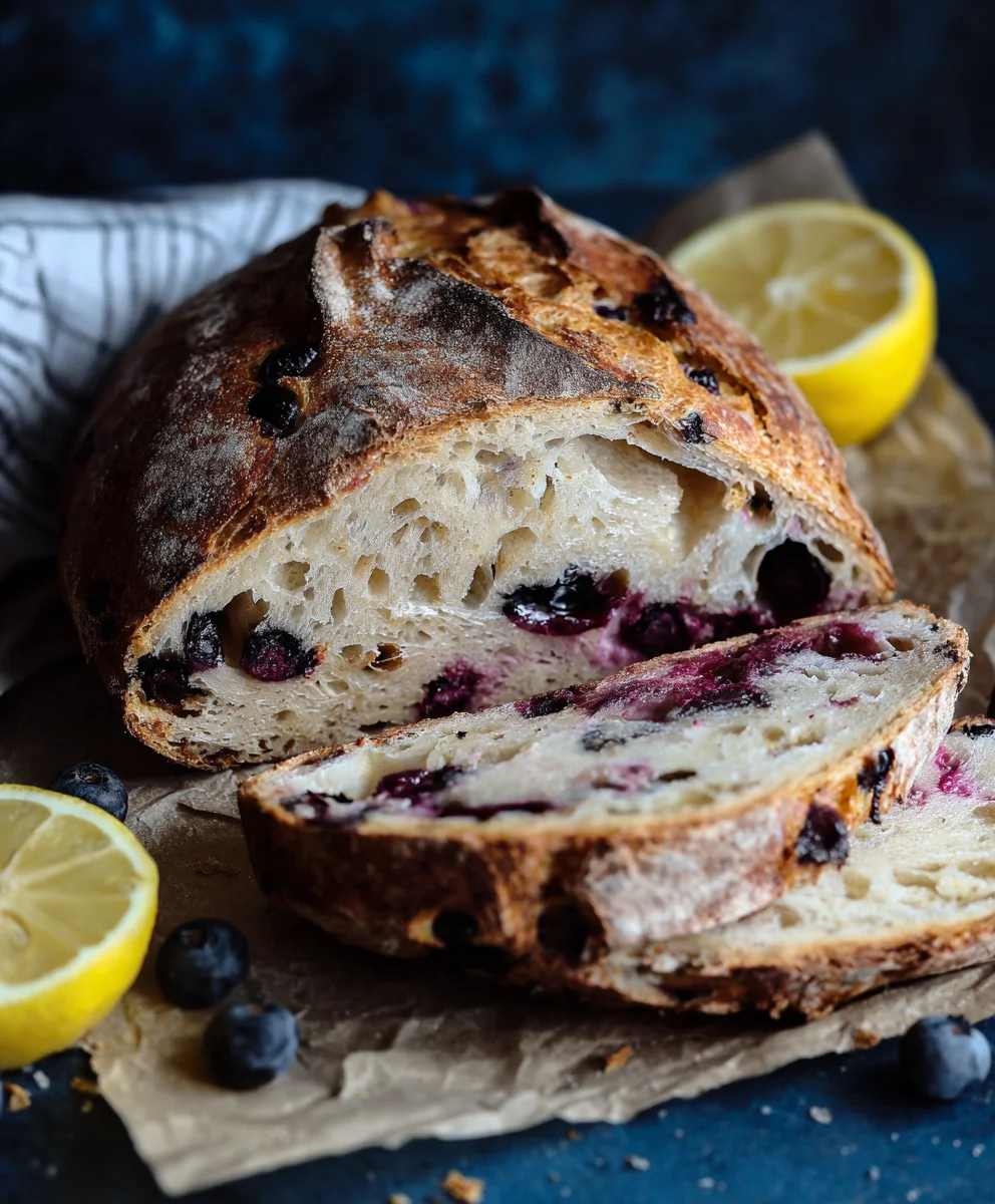 Lemon Blueberry Sourdough Bread Recipe-Zesty & Delicious