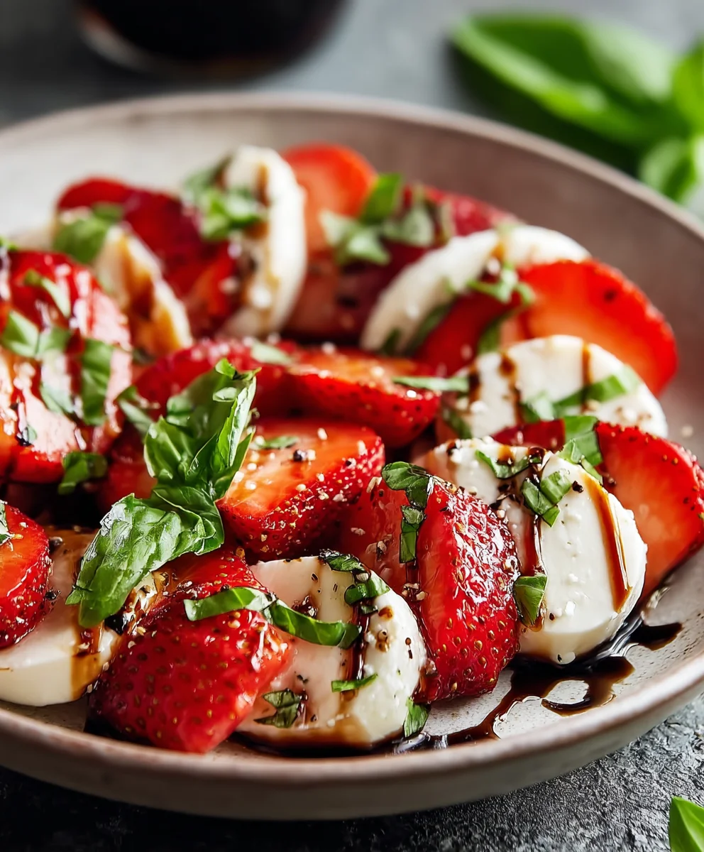 Balsamic Strawberry Caprese Salad Fresh Twist