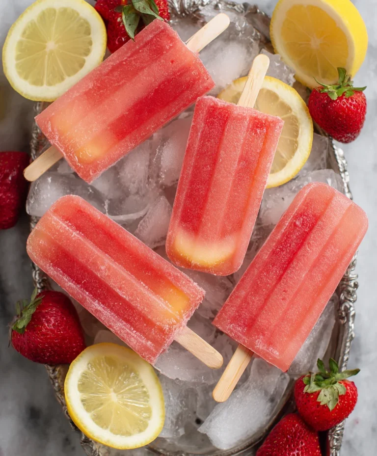 Strawberry Lemonade Popsicles-Refreshing Summer Treat