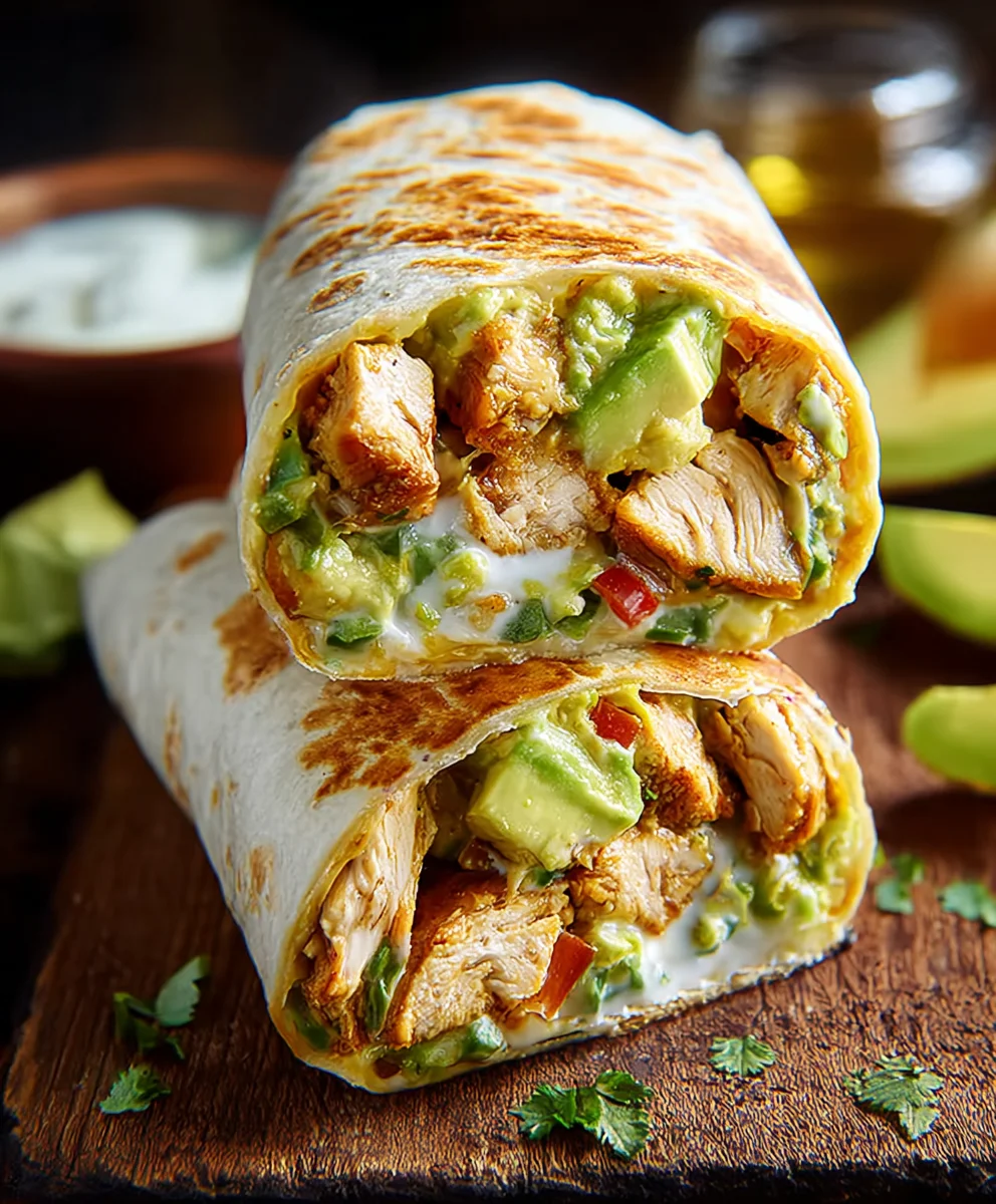 Quick Chicken Avocado Burritos Easy Meal