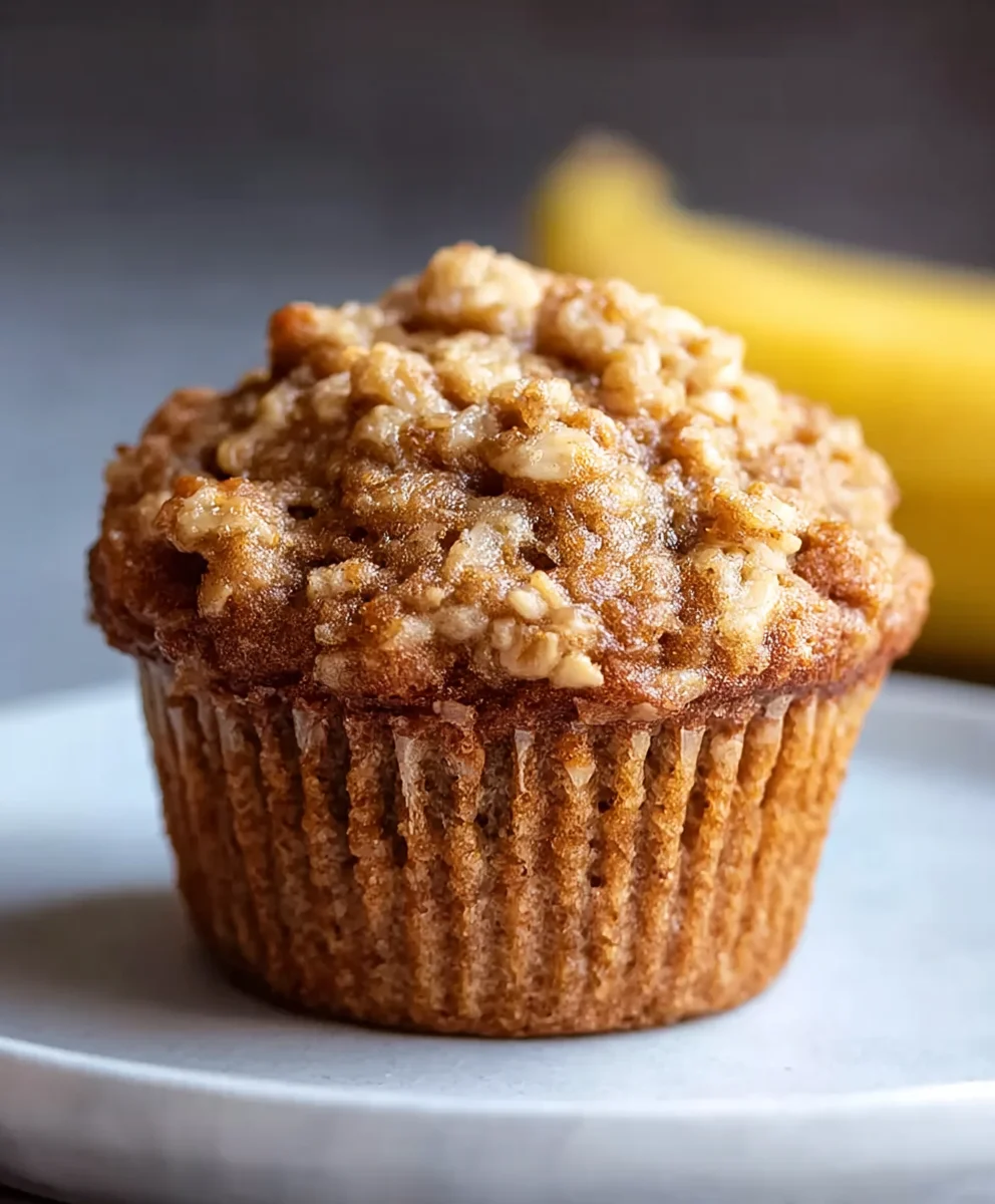 Healthy Banana Oatmeal Muffins-Easy Recipe