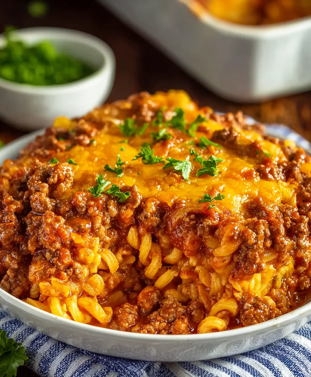 Easy Quick Beef Sloppy Joe Casserole Recipe