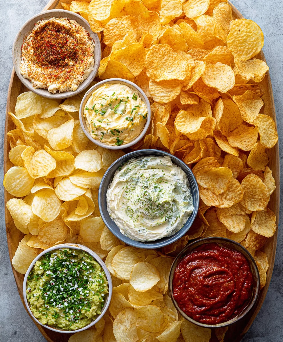 Easy Chips and Dip Platter Recipe - Crowd Pleaser