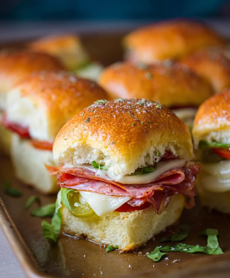 Spicy Beef Italian Sub Sliders- Easy Appetizer