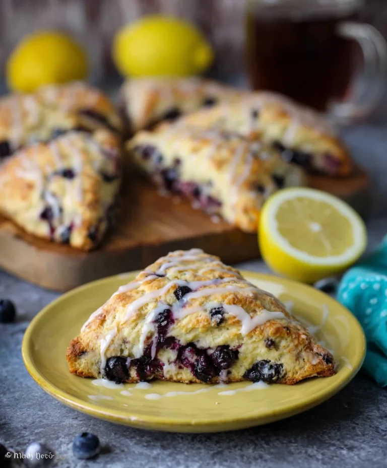 Sourdough Discard Blueberry Lemon Scones Recipe