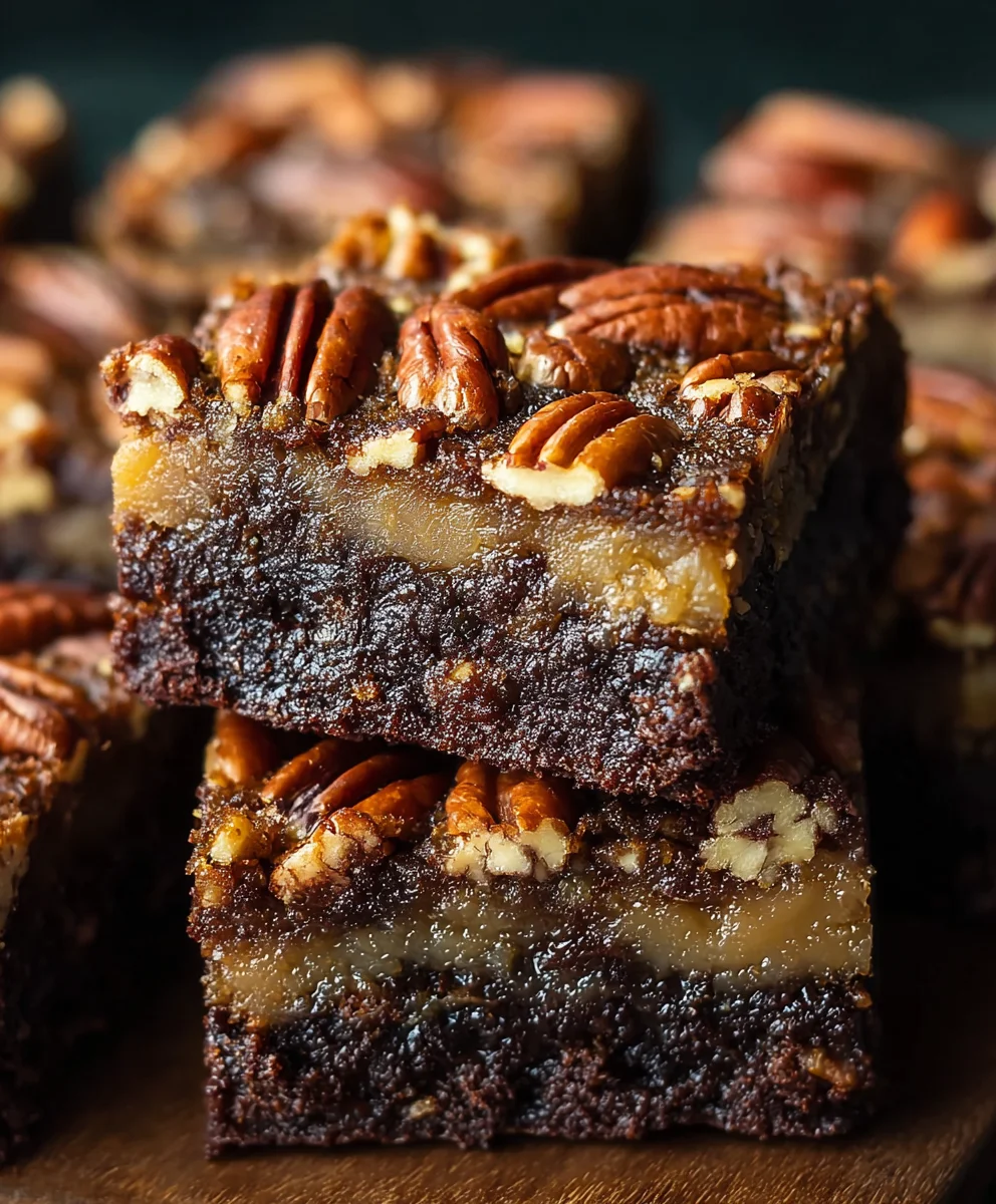 Fudgy Pecan Pie Brownies- Decadent Dessert Bliss