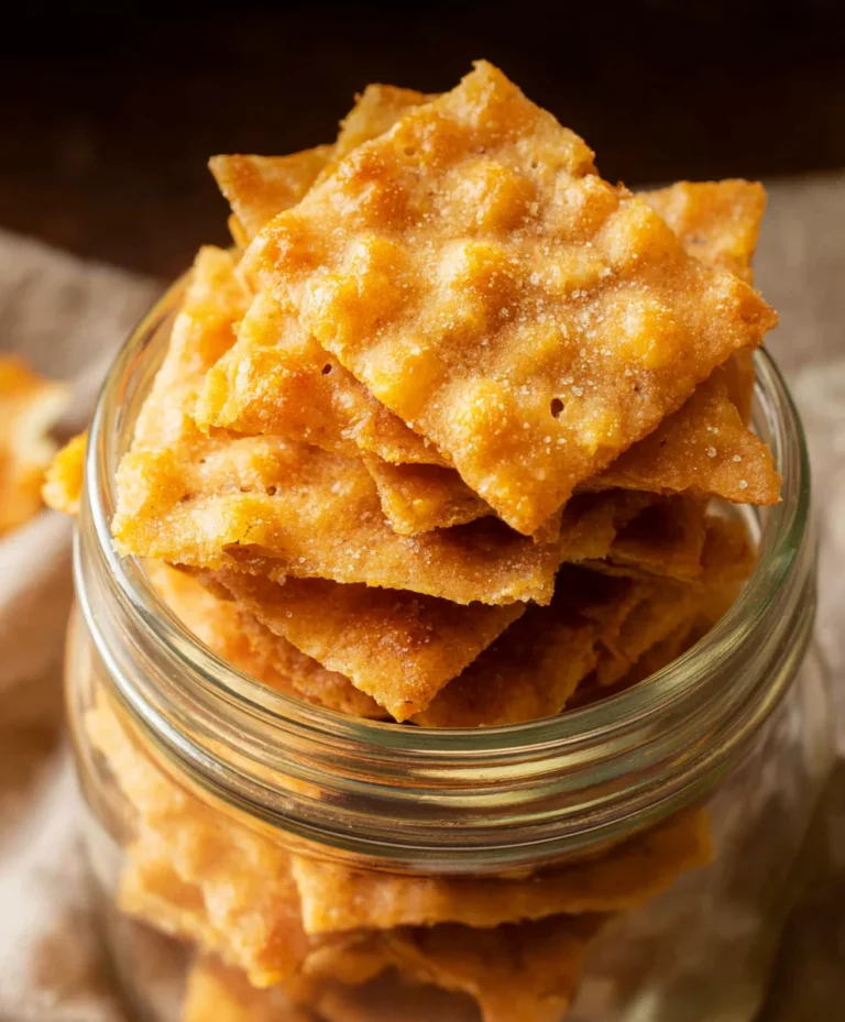 Sourdough Cheddar Crackers- Easy Savory Snack Recipe