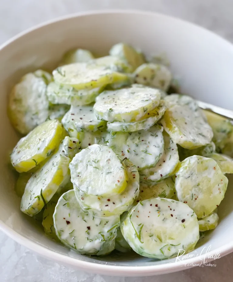 Creamy Cucumber Salad Recipe- Easy & Refreshing Side