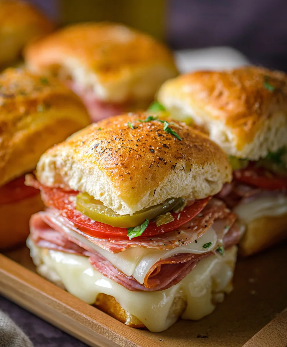 Spicy Beef Italian Sub Sliders- Easy Appetizer