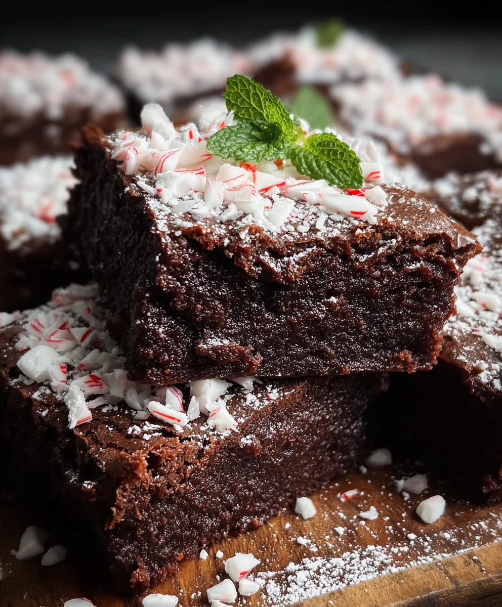 Easy Peppermint Brownies-Decadent Chocolate Treat