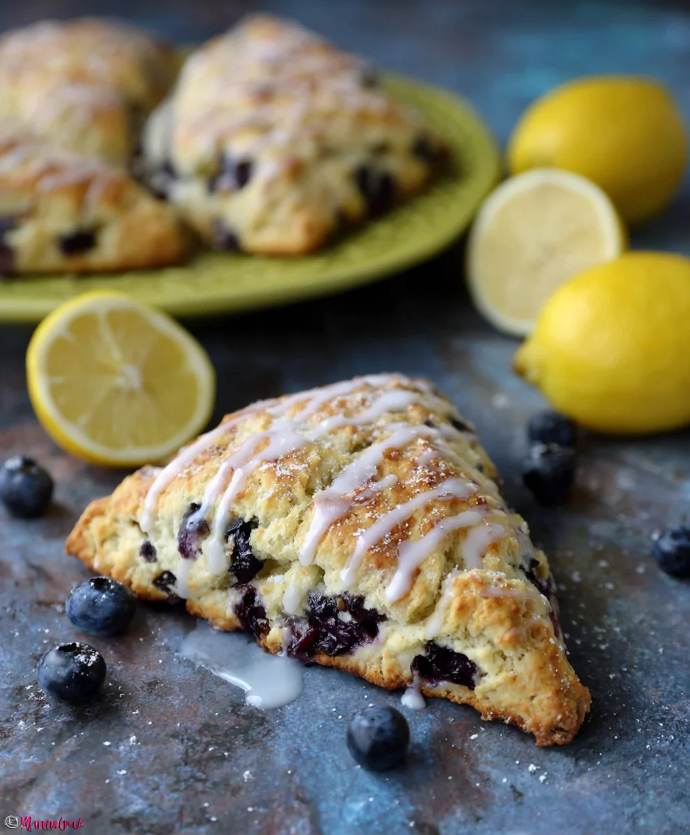 Sourdough Discard Blueberry Lemon Scones Recipe