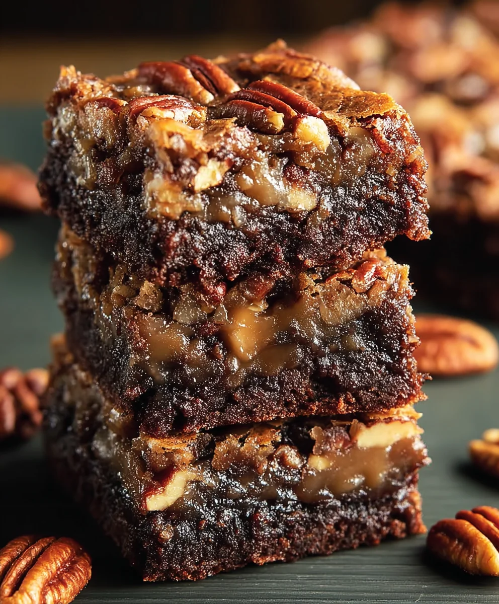 Fudgy Pecan Pie Brownies- Decadent Dessert Bliss