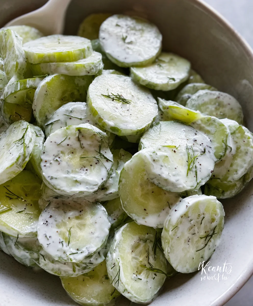 Creamy Cucumber Salad Recipe- Easy & Refreshing Side