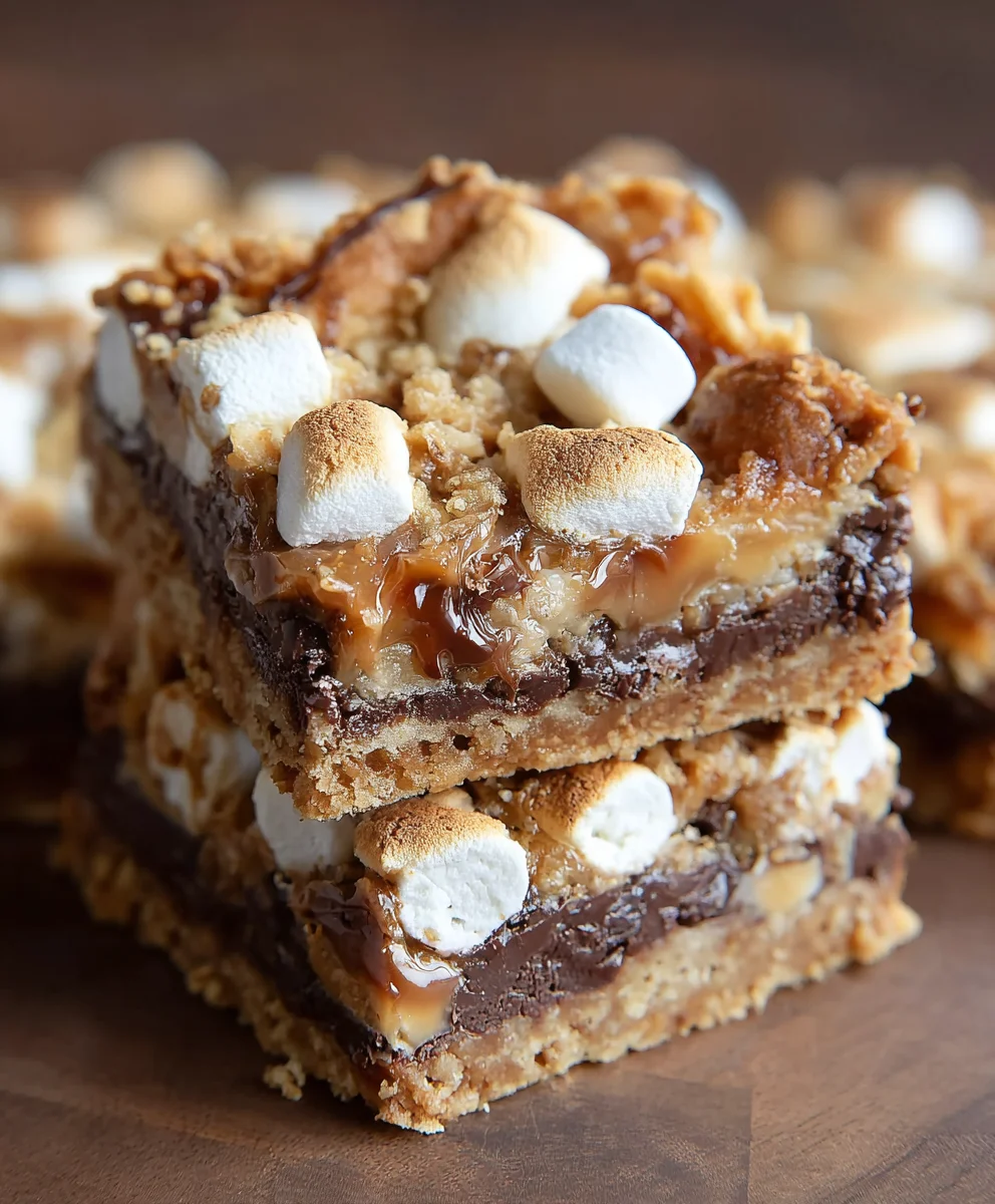 Smores Seven Layer Bar Recipe-Decadent Dessert Delight