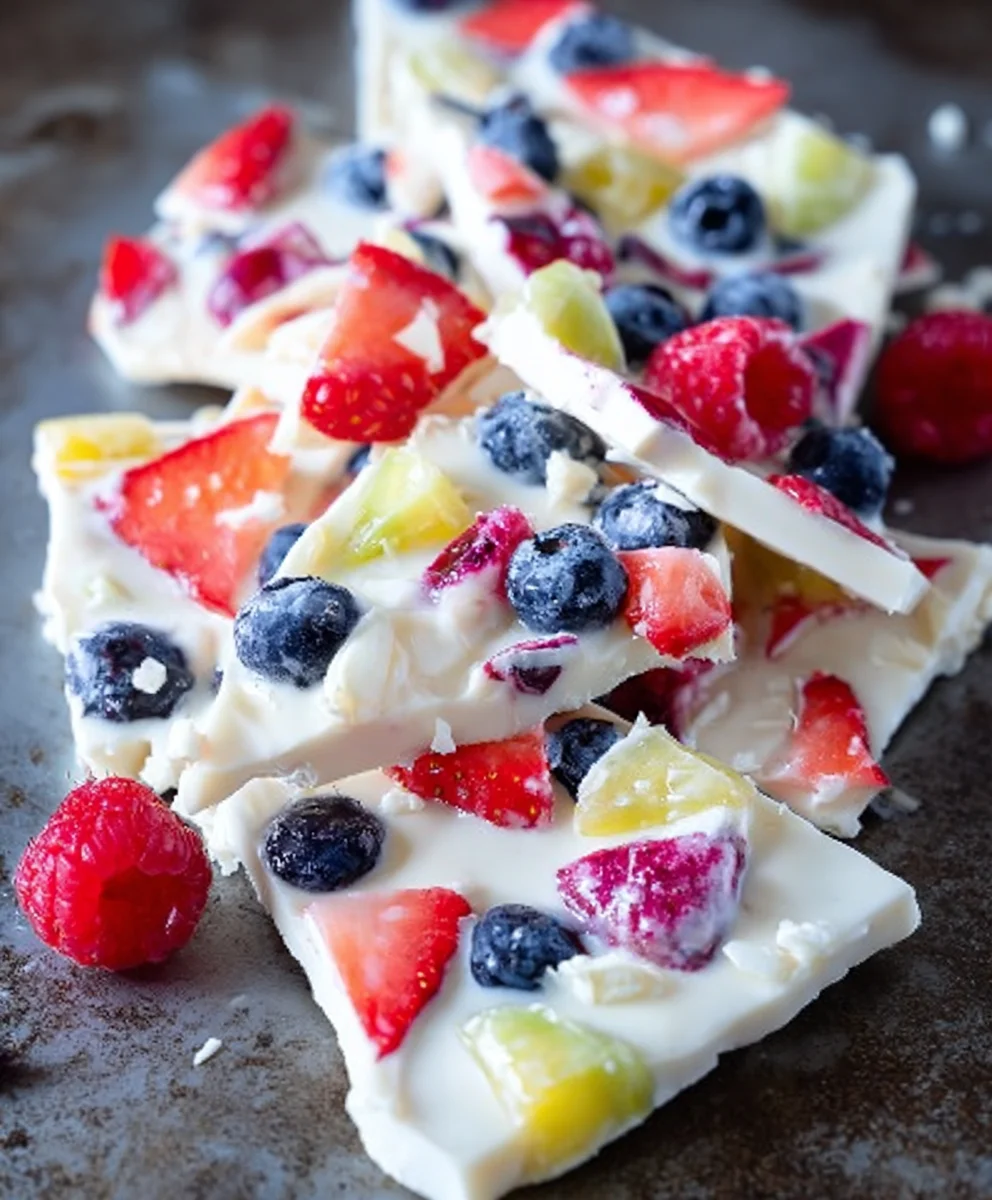 Easy Frozen Yogurt Bark Recipe-Healthy Treat