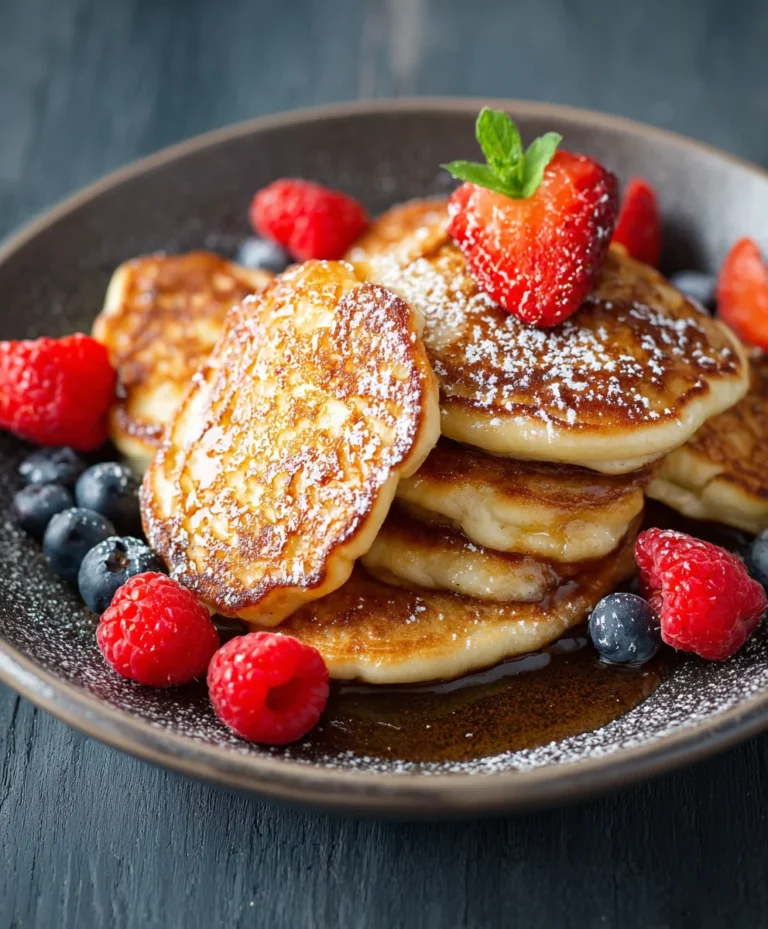 Easy Cottage Cheese Pancakes-Fluffy & Delicious